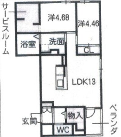 大曽根駅 徒歩3分 3階の物件間取画像